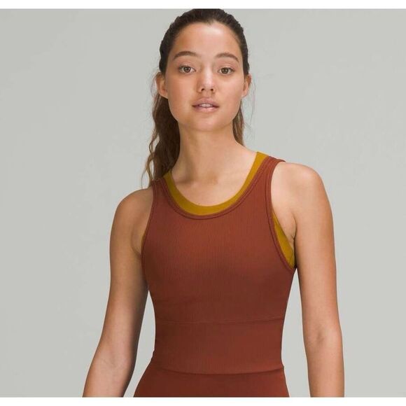Womens Lululemon Power Pivot Ribbed Tank Top - Picture 1 of 5